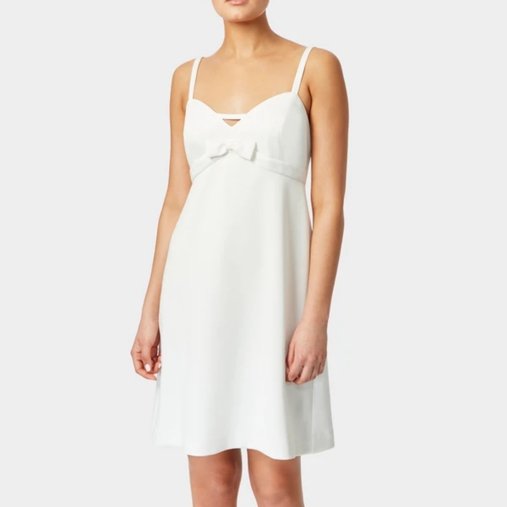 NWT Betsey Johnson White Bowtastic Summer Dress 8